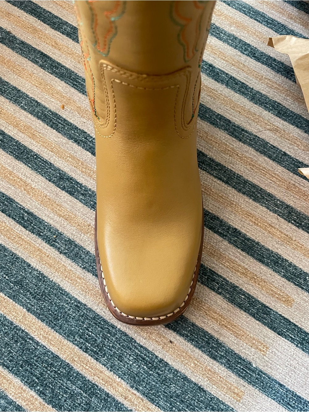Frye Campus Deco Stitch Leather Knee-High Boots in Banana - Picture 4 of 12